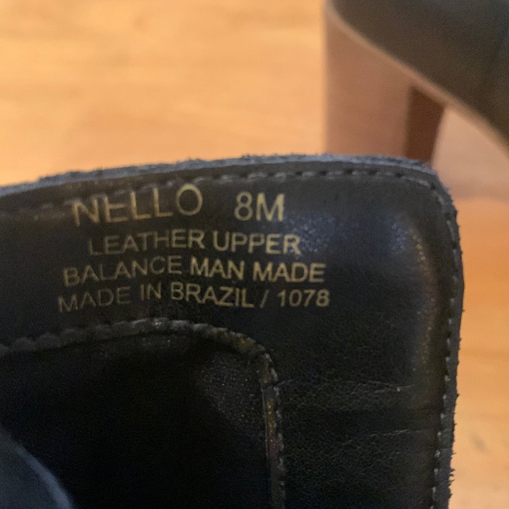 Steve Madden Black leather Ankle Boots with Block Heel - Picture 4 of 8